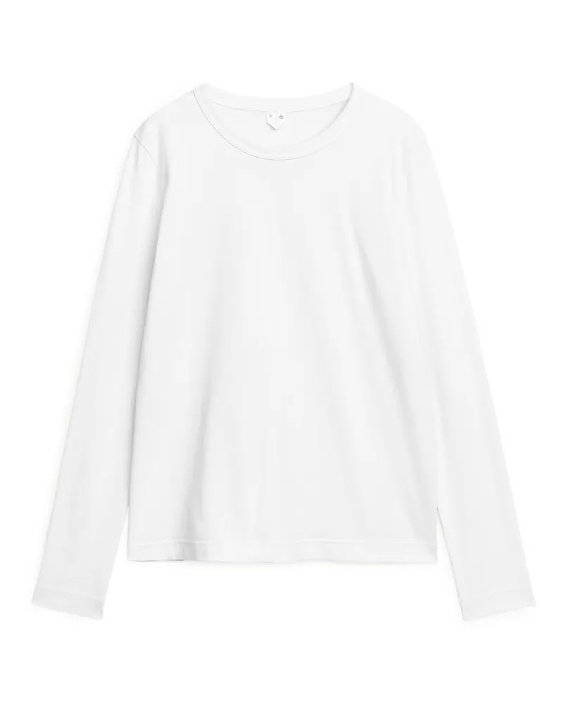 Arket Langarm-T-Shirt - Weiß Weiß