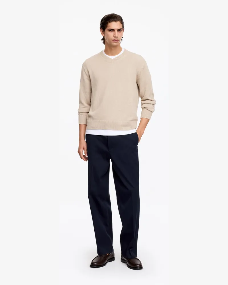 Arket Elegante Weite Baumwollhose -Blau Blau