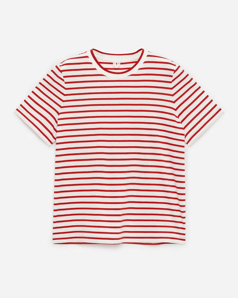 Arket Lily Leichtes T-Shirt - Rot|Weiß|Mehrfarbig Rot