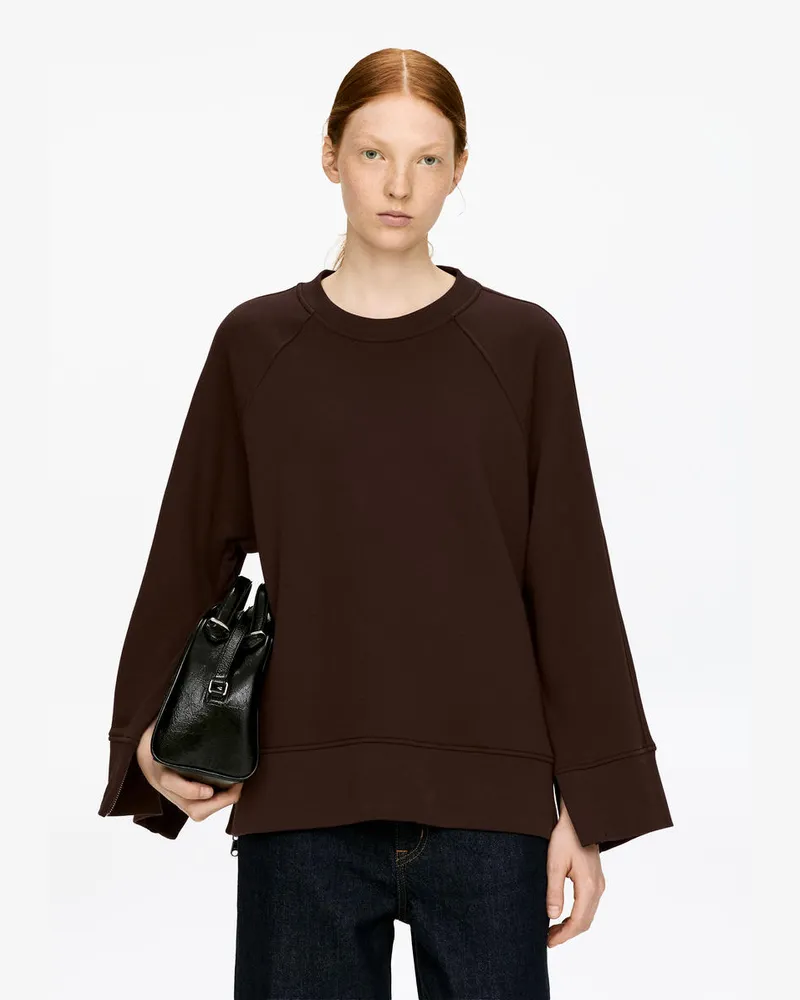Arket Sweatshirt Mit Reißverschlussdetails -Braun Braun