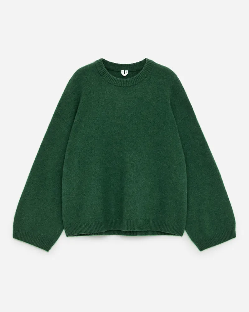 Arket Pullover Aus Alpakawolle Und Wolle -Grün Grün