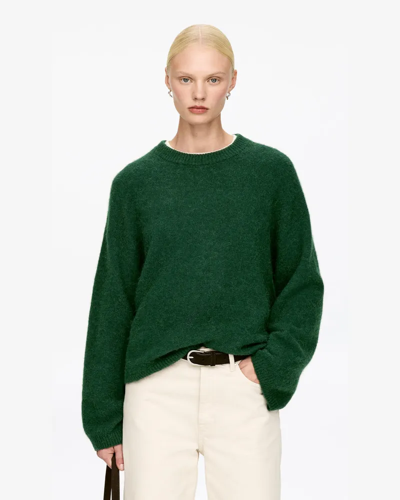 Arket Pullover Aus Alpakawolle Und Wolle -Grün Grün
