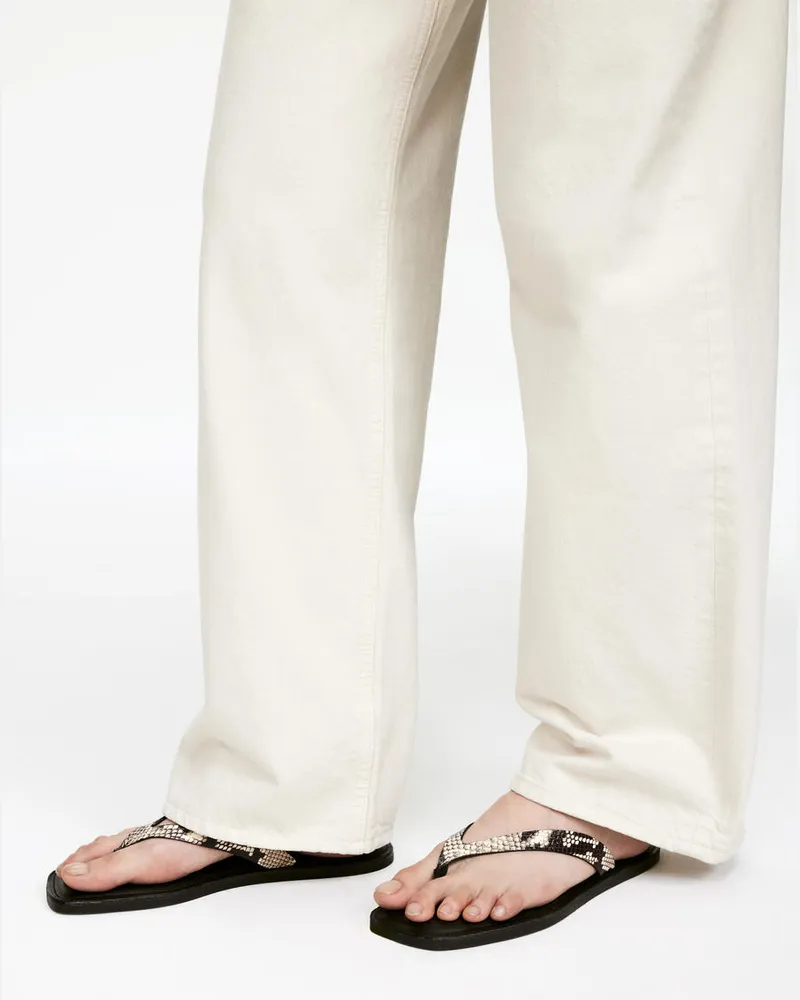 Arket Zehentrenner Aus Leder -Beige Beige