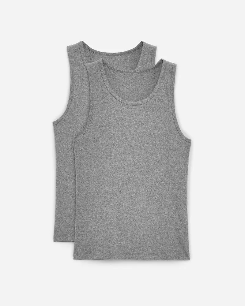 Arket Geripptes Tanktop 2er-Pack -Grau Grau