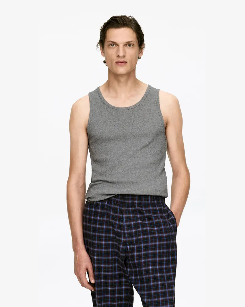 Arket Geripptes Tanktop 2er-Pack -Grau Grau