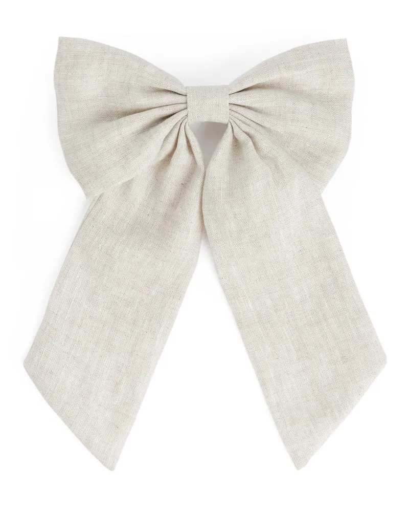 Arket Haarspange Mit Leinenschleife -Beige Beige