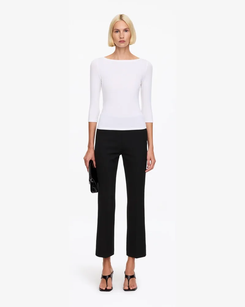 Arket Cropped-Hose Mit Geradem Bein -Schwarz Schwarz