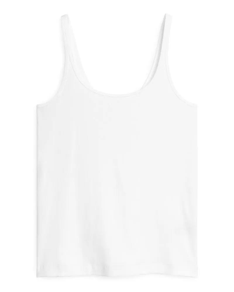 Arket Geripptes Tanktop Weiß