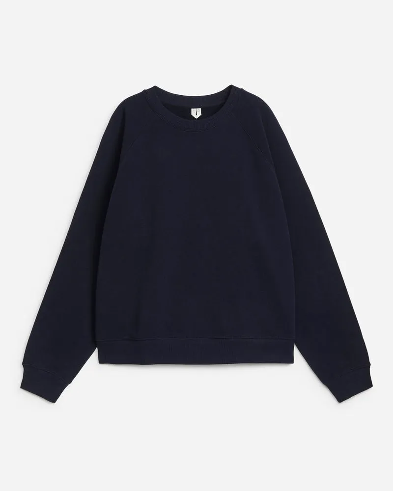 Arket Weiches French-Terry-Sweatshirt - Blau Dunkelblau