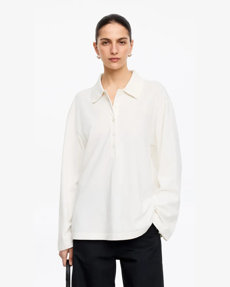 Arket Pikee-Poloshirt -Weiß Weiß