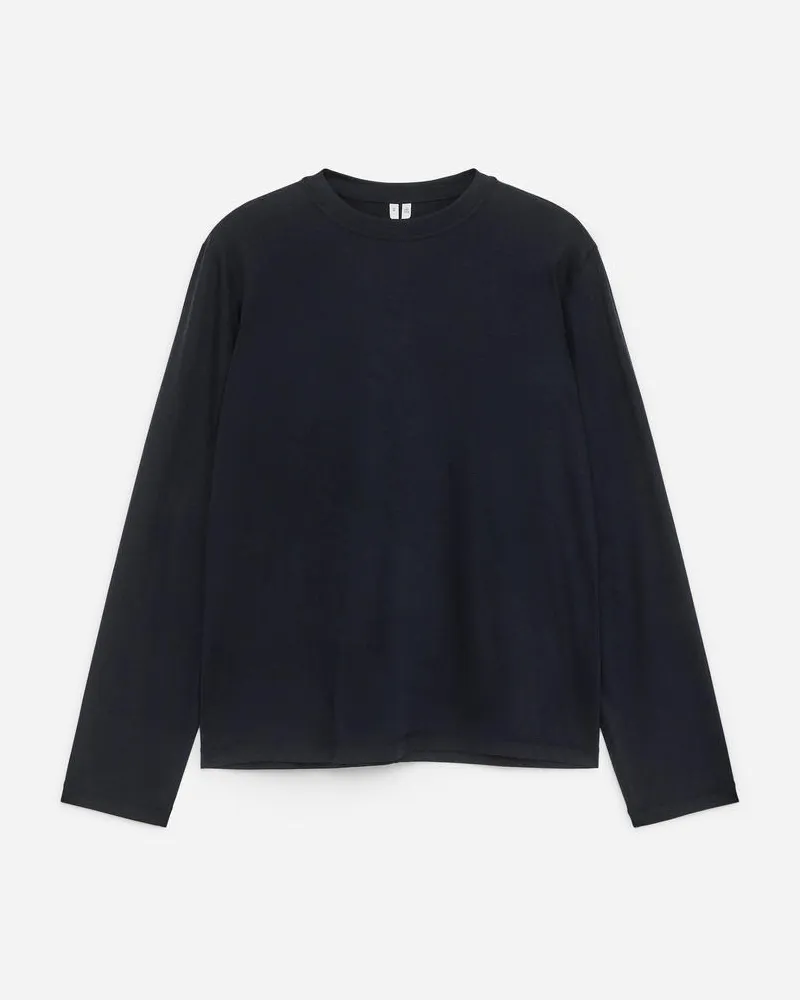 Arket Langarmshirt - Blau Dunkelblau