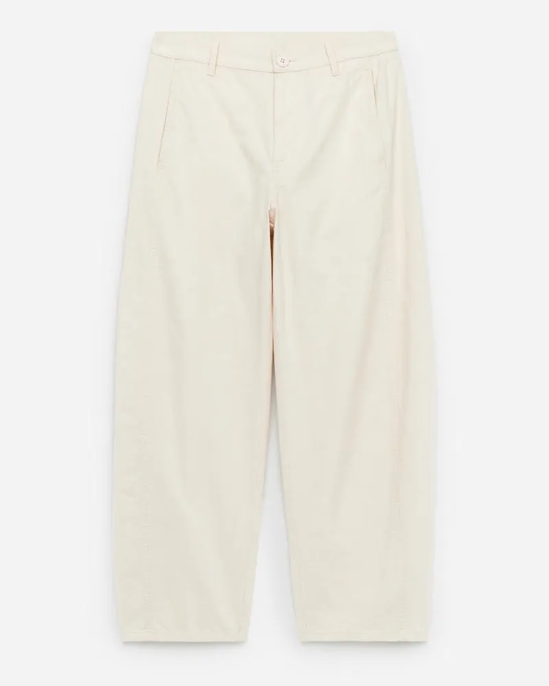 Arket Chinohose Mit Barrel Leg - Beige Cremeweiß