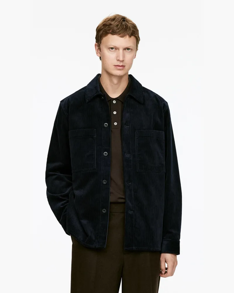 Arket Overshirt Aus Cord -Blau Blau