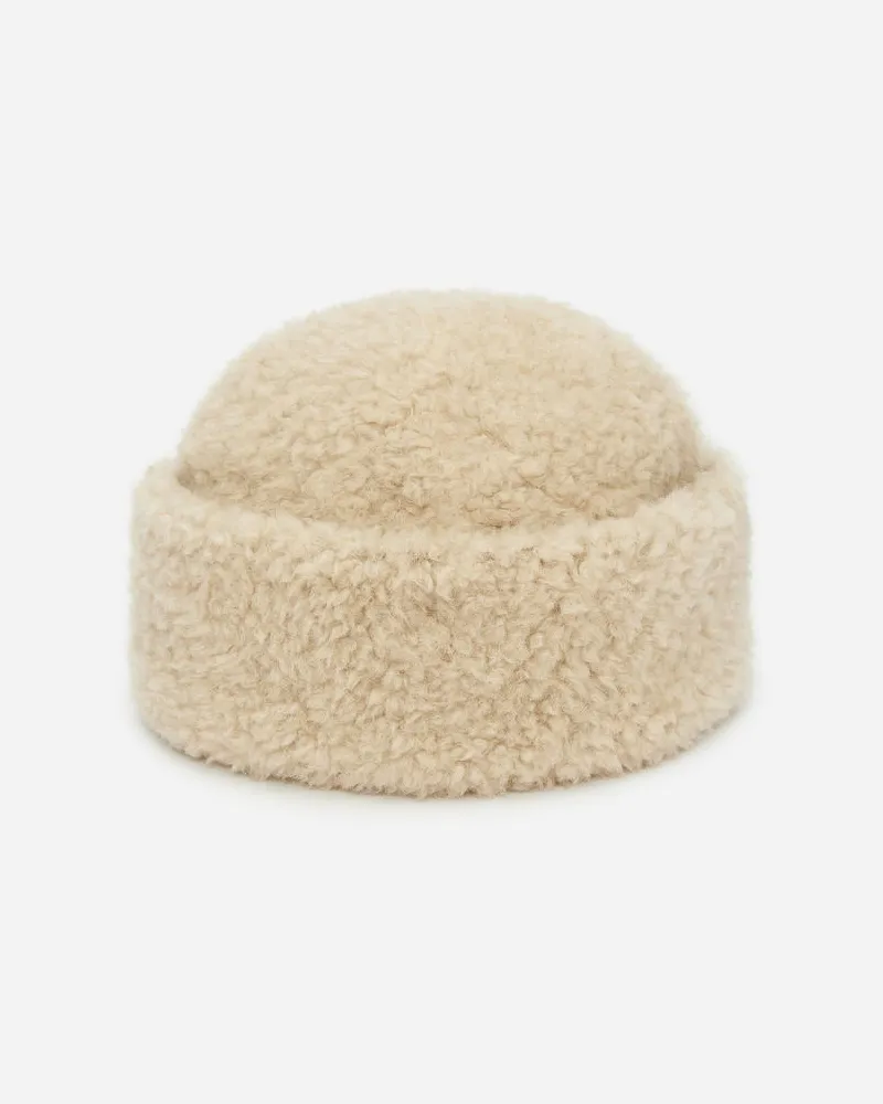Arket Teddymütze - Beige Hellbeige