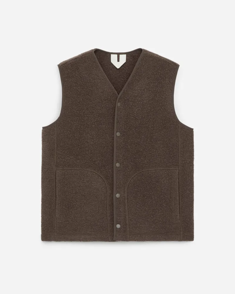 Arket Fleeceweste Aus Wollmischung - Beige Dunkles