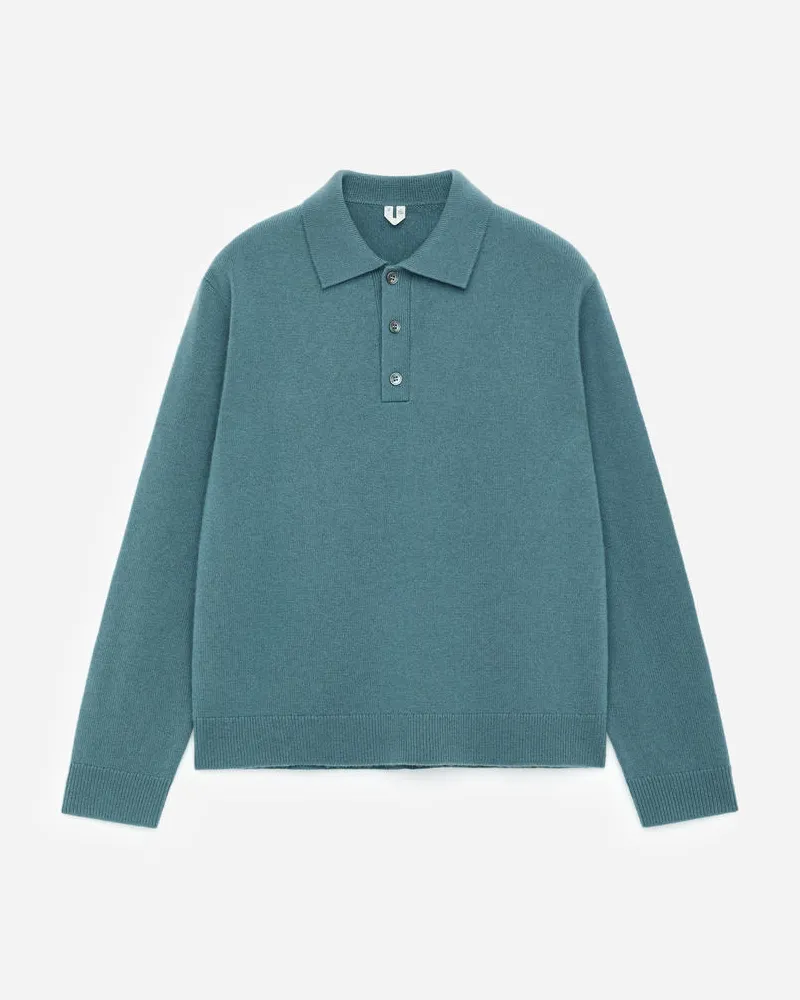 Arket Polopullover Aus Reinem Kaschmir -Türkis Türkis