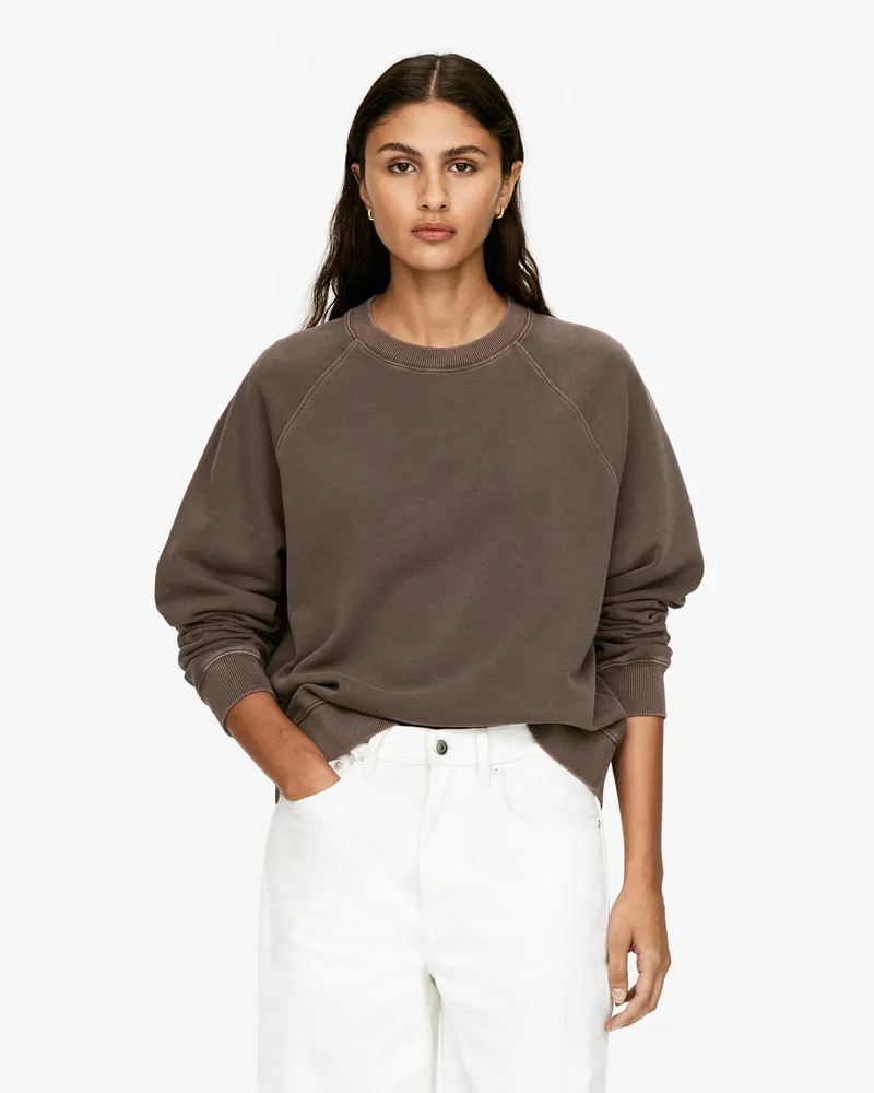 Arket Frottee-Sweatshirt -Braun Braun