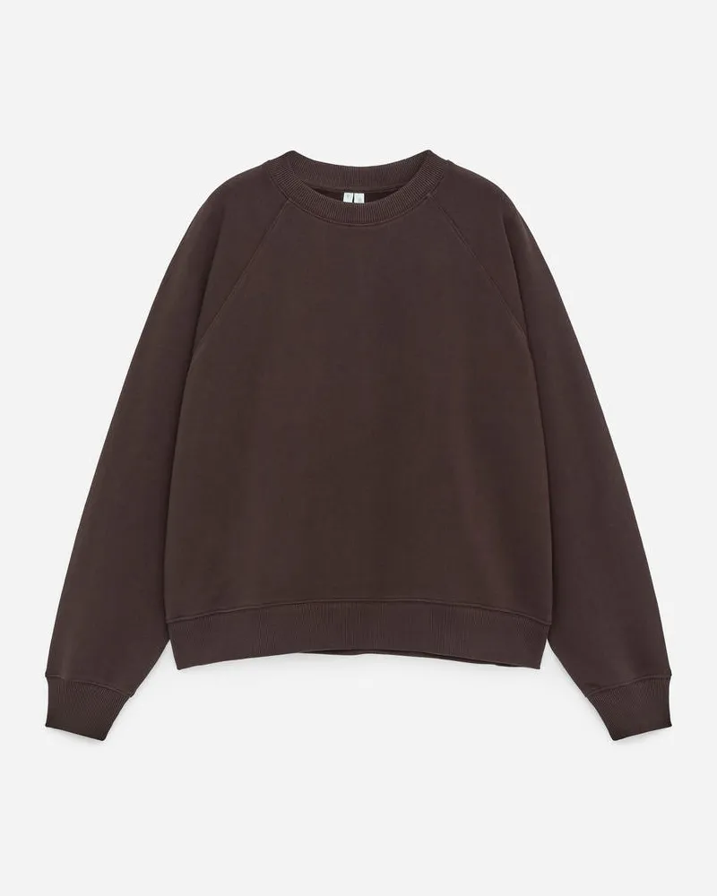 Arket Frottee-Sweatshirt -Braun Braun