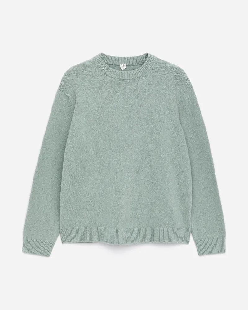 Arket Pullover Aus Baumwollmix -Türkis Türkis
