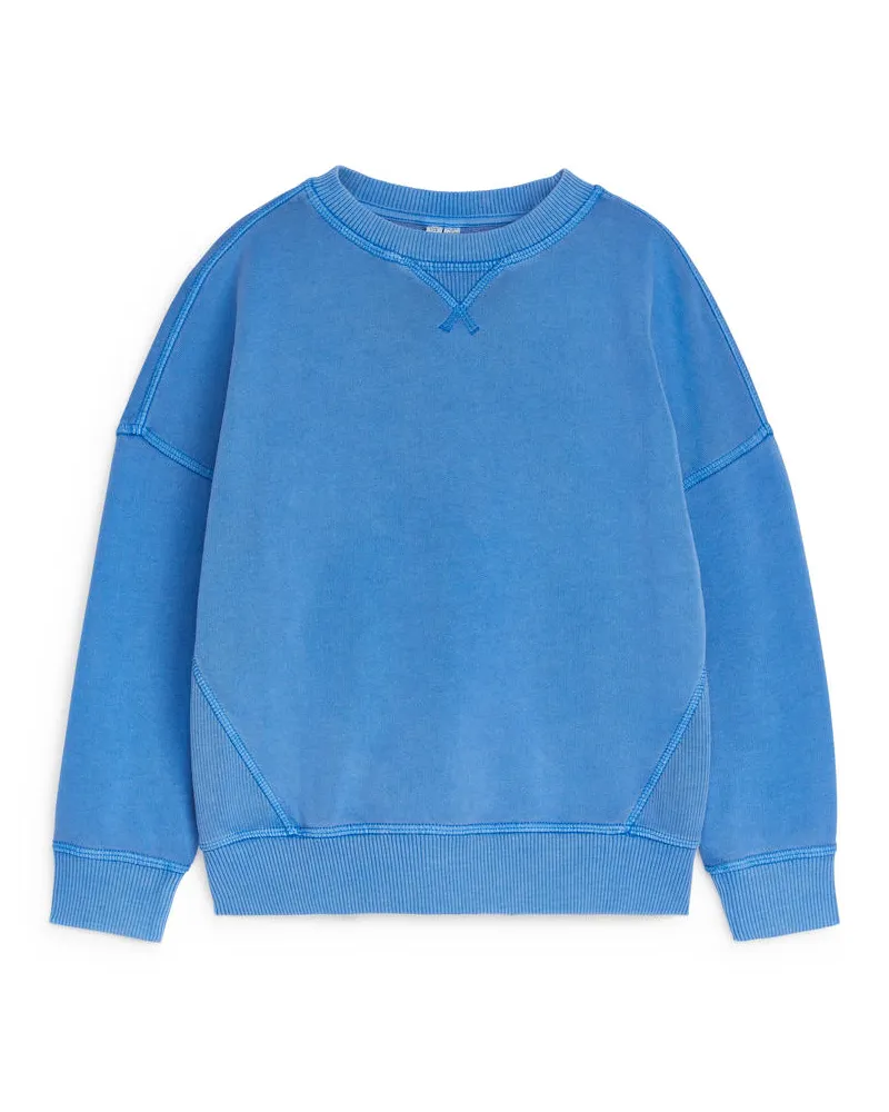 Arket Legeres Sweatshirts Aus Baumwolle -Blau Blau