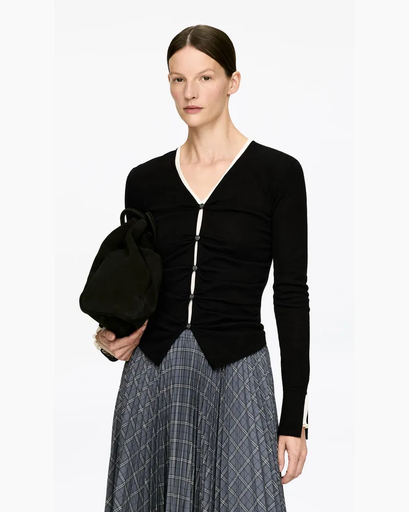 Arket Oberteil Aus Merinowolle -Schwarz Schwarz