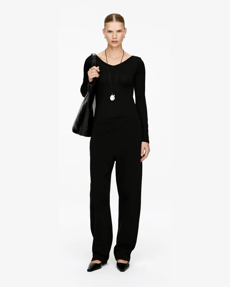 Arket Jogginghose Mit Barrel Leg -Schwarz Schwarz