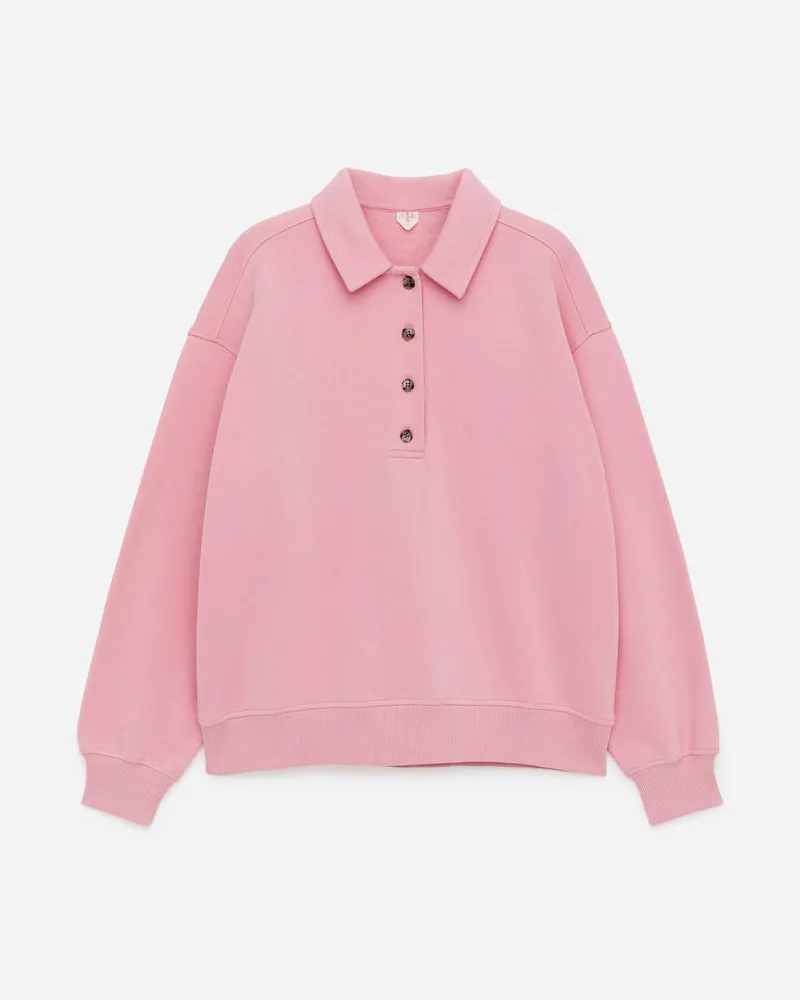 Arket Polohemd Aus French Terry - Rosa Rosa