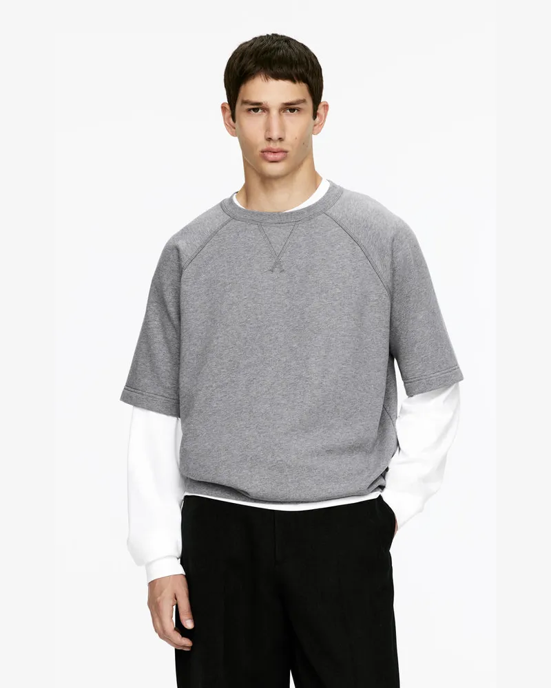 Arket Kurzärmliges Sweatshirt -Grau Grau