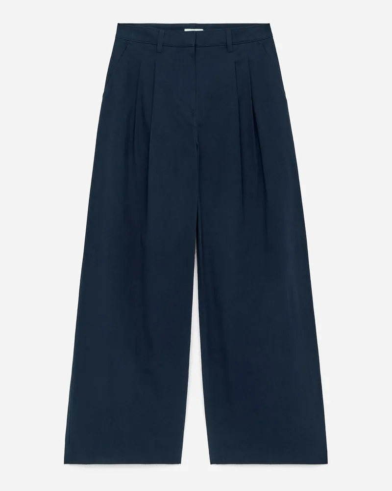 Arket Bundfaltenhose - Blau Dunkelblau