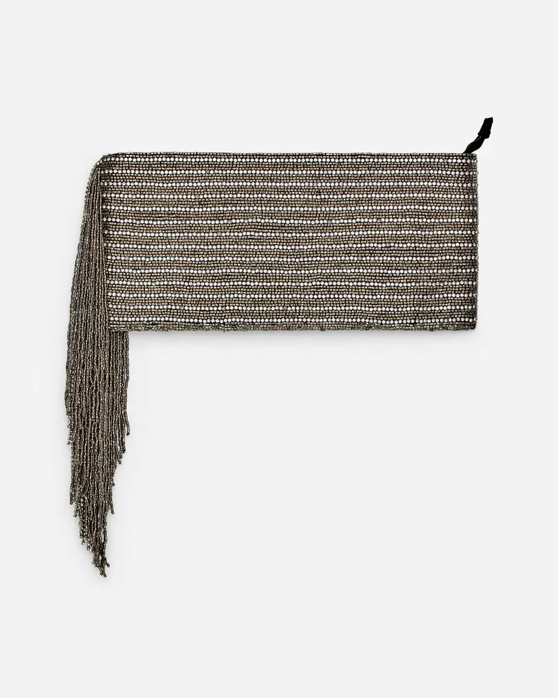 Arket Verzierte Clutch -Silberfarben Silberfarben