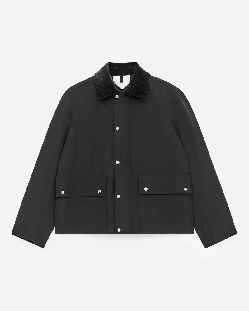 Arket Gewachste Jacke Aus Nylon Und Baumwolle -Schwarz Schwarz
