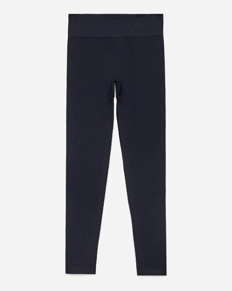Arket Nahtlose Rippstrick-Leggings - Blau Dunkelblau
