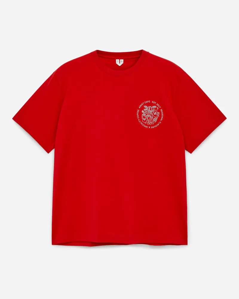 Arket Café T-Shirt - Rot Rot