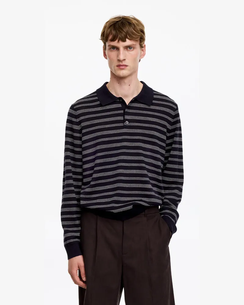 Arket Polopullover Aus Merinowolle -Blau Blau