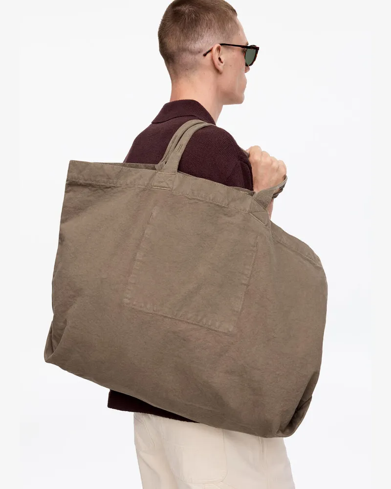 Arket XXL-Tragetasche Aus Canvas -Beige Beige