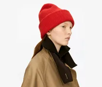 Beanie Aus Alpakawolle Und Wolle -Rot