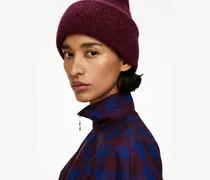 Beanie Aus Alpaka- Und Merinowolle -Rot