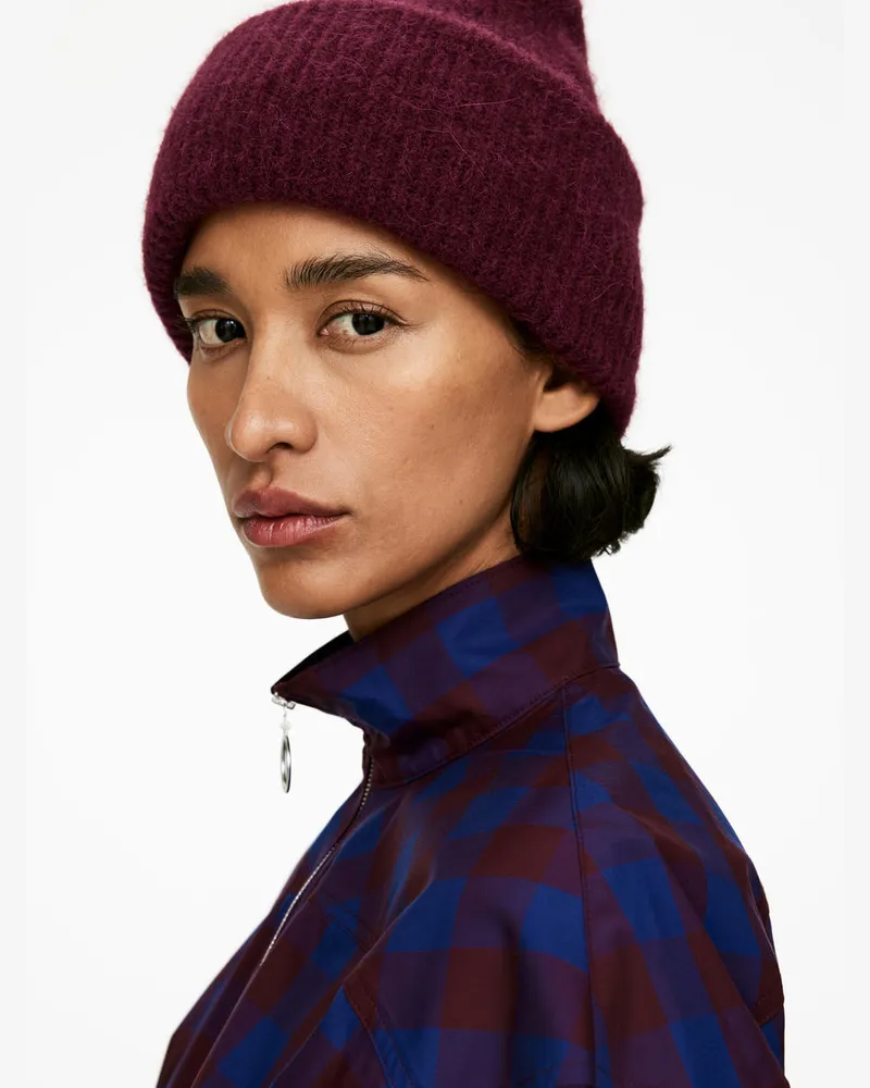 Arket Beanie Aus Alpaka- Und Merinowolle -Rot Rot