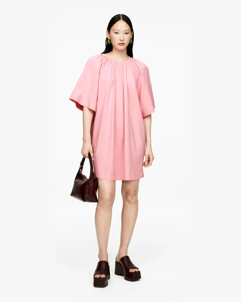 Arket Kleid Mit Rückenausschnitt -Rosa Rosa