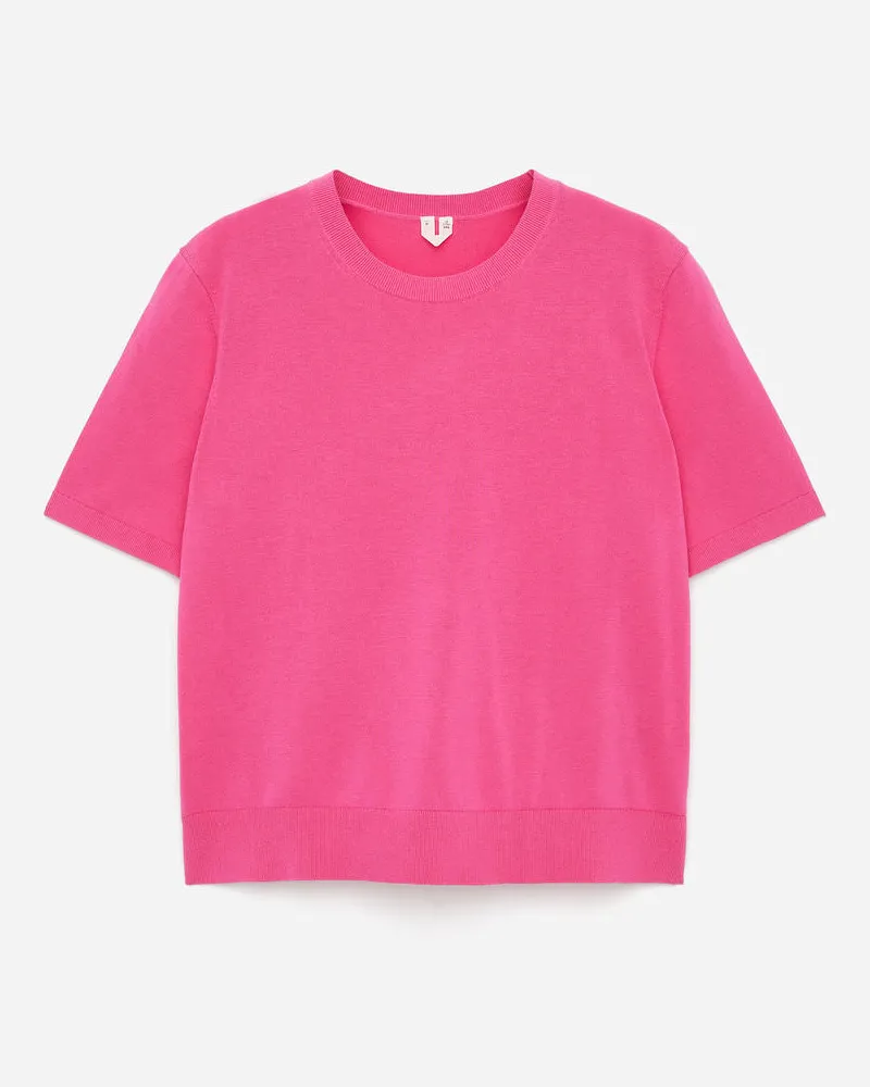 Arket Kurzärmliges Strickoberteil -Rosa Rosa