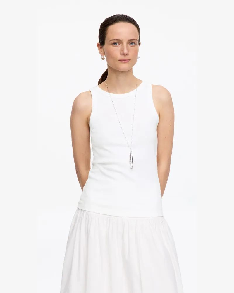 Arket Geripptes Tanktop -Weiß Weiß