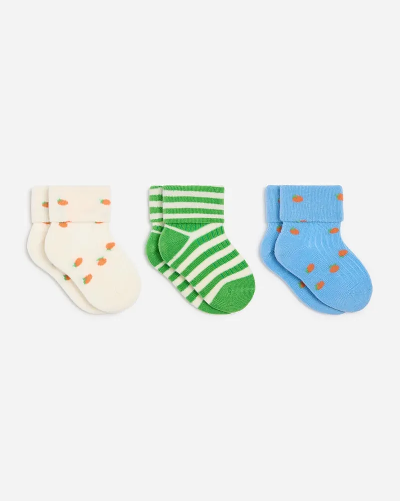 Arket Gerippte Socken 3er-Pack -Blau Blau