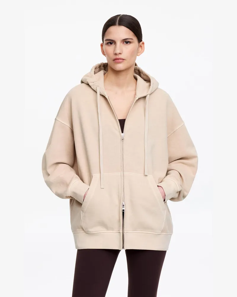 Arket Kapuzenpullover Mit Reißverschluss -Beige Beige