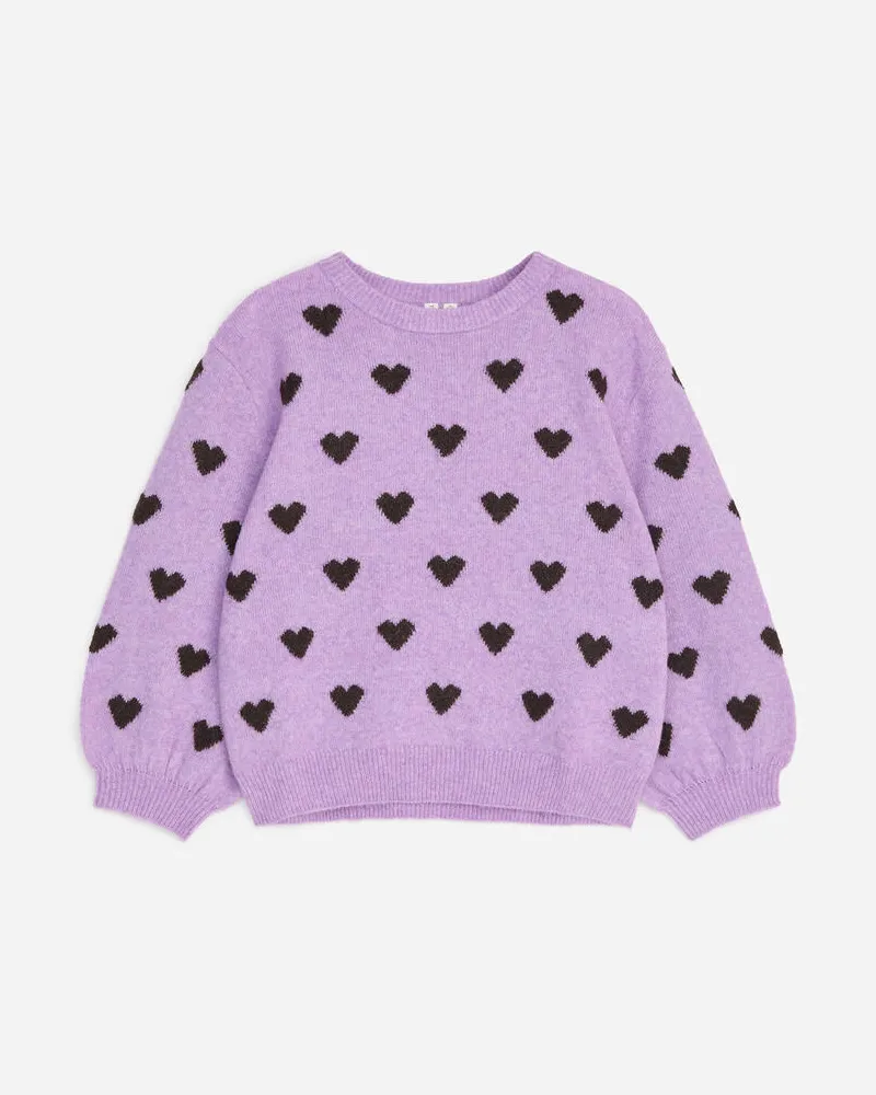 Arket Strickpullover Mit Intarsien -Lila Lila