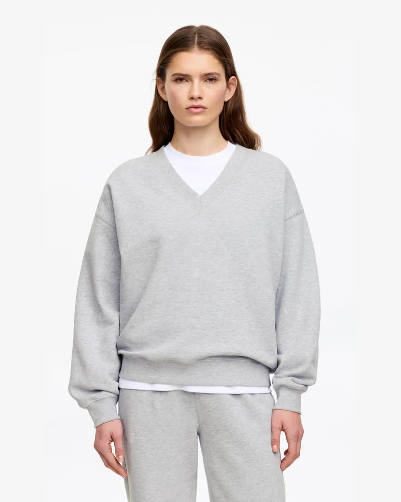 Arket Sweatshirt Mit V-Ausschnitt -Grau Grau