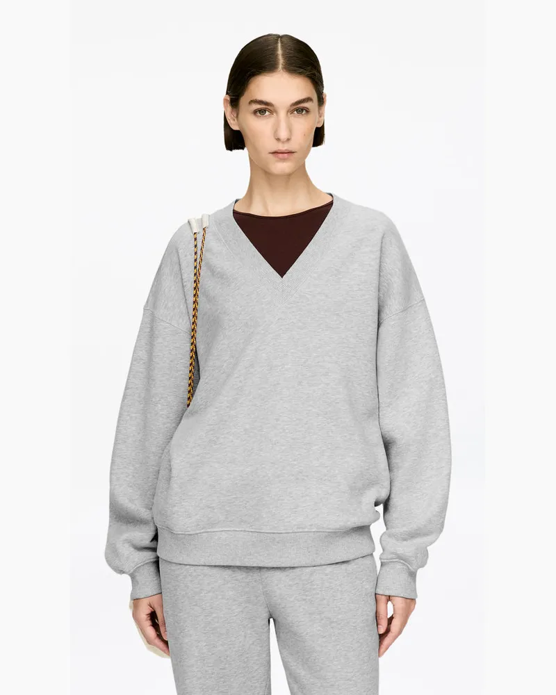 Arket Sweatshirt Mit V-Ausschnitt -Grau Grau