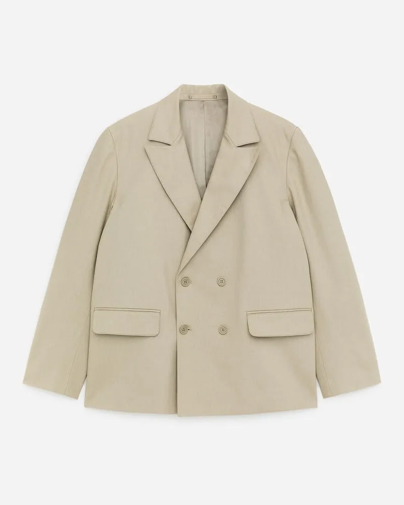Arket Zweireihiger Blazer -Beige Beige