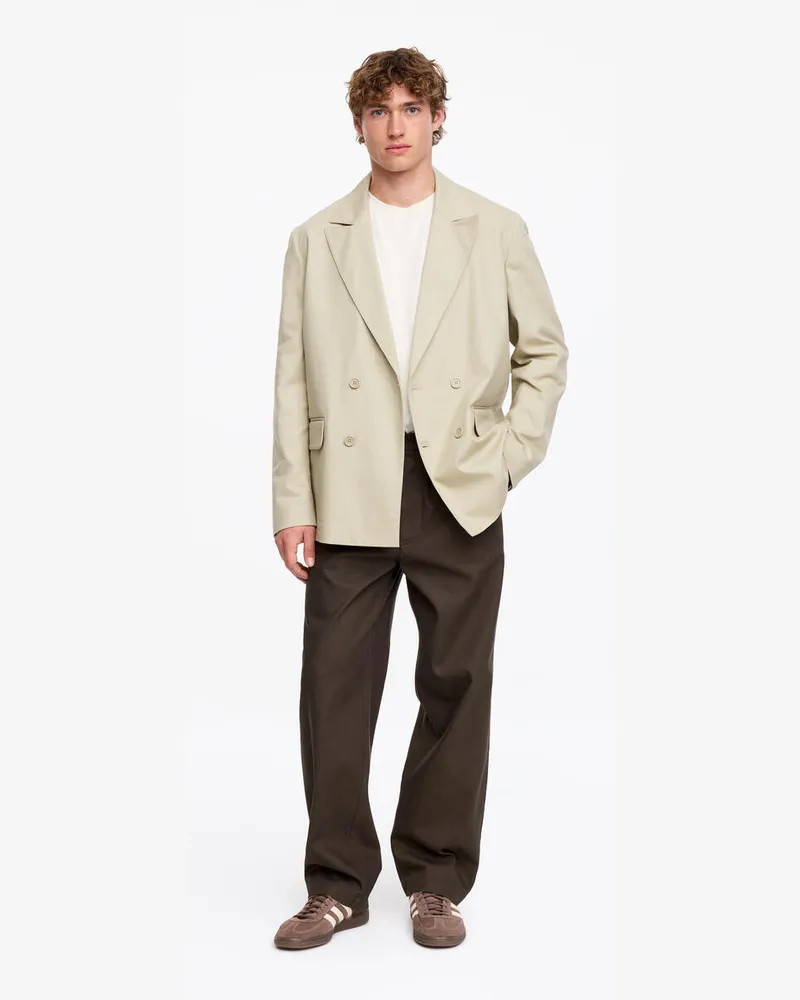 Arket Zweireihiger Blazer -Beige Beige