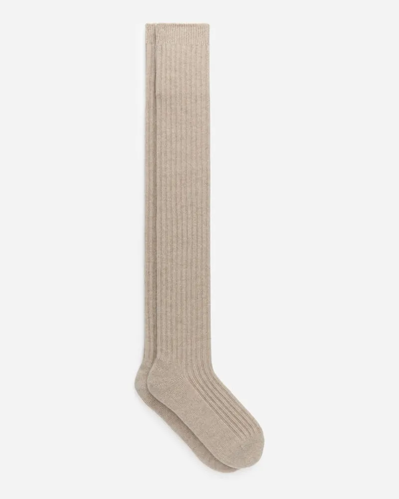 Arket Knielange Socken Aus Kaschmirmischung -Beige Beige
