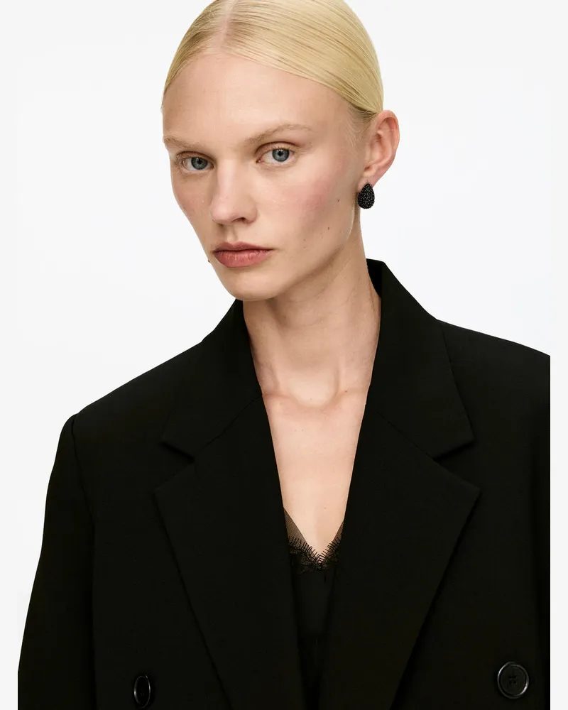 Arket Tropfenförmige Ohrringe Mit Strass -Schwarz Schwarz